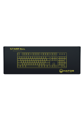 Клавіатура Hator Starfall (Blue Outemu Switches), Black, USB, механічна, 104 кнопки, RGB підсвічування (HTK-609)