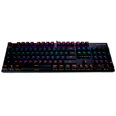 Клавіатура Hator Starfall (Blue Outemu Switches), Black, USB, механічна, 104 кнопки, RGB підсвічування (HTK-609)