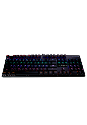 Клавіатура Hator Starfall (Red Outemu Switches), Black, USB, механічна, 104 кнопки, RGB підсвічування (HTK-608)