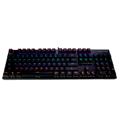 Клавіатура Hator Starfall (Red Outemu Switches), Black, USB, механічна, 104 кнопки, RGB підсвічування (HTK-608)
