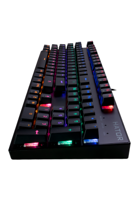 Клавіатура Hator Starfall (Red Outemu Switches), Black, USB, механічна, 104 кнопки, RGB підсвічування (HTK-608)