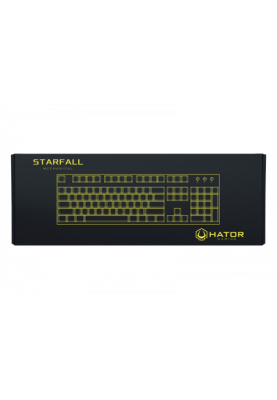 Клавіатура Hator Starfall (Red Outemu Switches), Black, USB, механічна, 104 кнопки, RGB підсвічування (HTK-608)