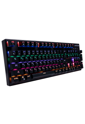 Клавіатура Hator Starfall (Red Outemu Switches), Black, USB, механічна, 104 кнопки, RGB підсвічування (HTK-608)