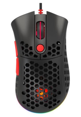Миша 2E HyperSpeed Lite, Black, USB, оптична (сенсор PixArt3325), 800 - 7600 dpi, RGB підсвічування, перемикачі Huano, 1.5 м (2E-MGHSL-BK)