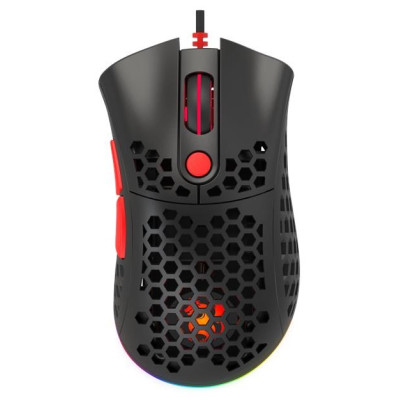 Миша 2E HyperSpeed Lite, Black, USB, оптична (сенсор PixArt3325), 800 - 7600 dpi, RGB підсвічування, перемикачі Huano, 1.5 м (2E-MGHSL-BK)