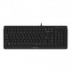 Клавіатура A4tech Fstyler FK15, Wired, USB, Black (US+Ukrainian+Russian)