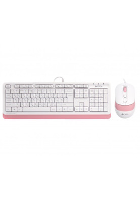 Комплект A4Tech Fstyler Sleek Multimedia Comfort F1010, Pink, клавіатура+миша, USB