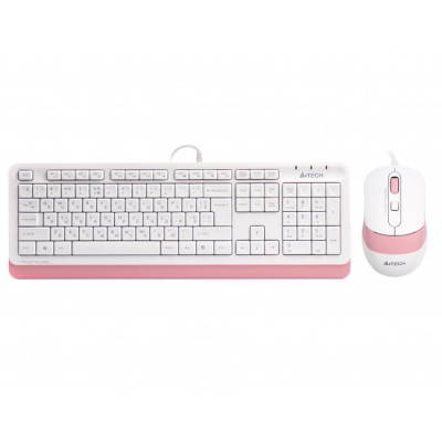 Комплект A4Tech Fstyler Sleek Multimedia Comfort F1010, Pink, клавіатура+миша, USB