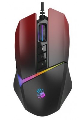 Миша A4Tech W60 Max Bloody, Gradient Red, USB, оптична (сенсор MAX BC3332-A), 100-10000 dpi, RGB підсвічування (5 профілів), 10 кнопок, ніжки X'Glide, 1.8 м