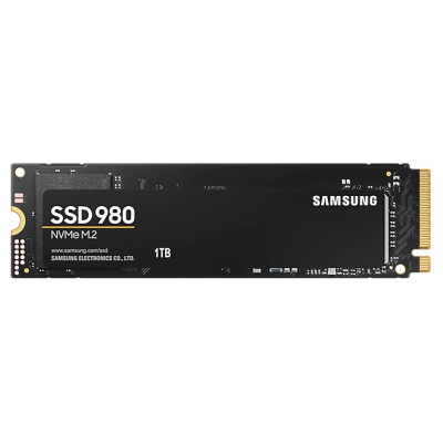 Твердотільний накопичувач M.2 1Tb, Samsung 980, PCI-E 3.0 x4, MLC 3-bit V-NAND, 3500/3000 MB/s (MZ-V8V1T0B)