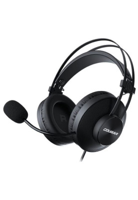 Навушники Cougar Immersa Essential Black, Mini jack (3.5 мм), накладні, мікрофон, кабель 1.6 м