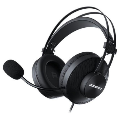 Навушники Cougar Immersa Essential Black, Mini jack (3.5 мм), накладні, мікрофон, кабель 1.6 м