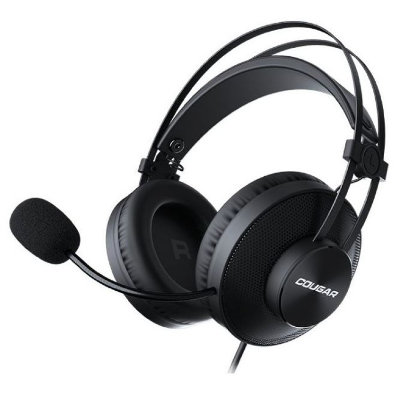 Навушники Cougar Immersa Essential Black, Mini jack (3.5 мм), накладні, мікрофон, кабель 1.6 м