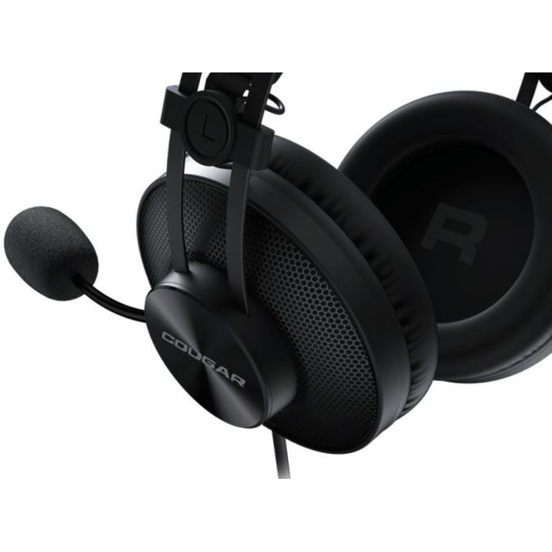 Навушники Cougar Immersa Essential Black, Mini jack (3.5 мм), накладні, мікрофон, кабель 1.6 м