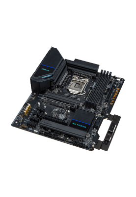 Мат.плата 1200 (Z590) ASRock Z590 Extreme, Z590, 4xDDR4, CrossFire, Int.Video(CPU), 6xSATA3, 3xM.2, 2xPCI-E 16x 4.0, 3xPCI-E 1x 3.0, 1xM.2 (Key E), ALC1220, RTL8125BG + I219V, 8xUSB3.2/6xUSB2.0, HDMI/DP, ATX