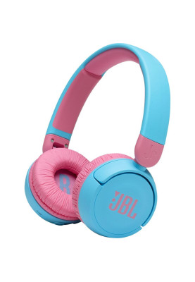 Навушники бездротові JBL JR 310BT, Blue/Pink, Bluetooth, мікрофон, акумулятор 400 mAh, дитячі (JBLJR310BTBLU)
