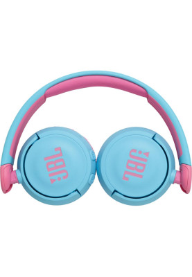 Навушники бездротові JBL JR 310BT, Blue/Pink, Bluetooth, мікрофон, акумулятор 400 mAh, дитячі (JBLJR310BTBLU)