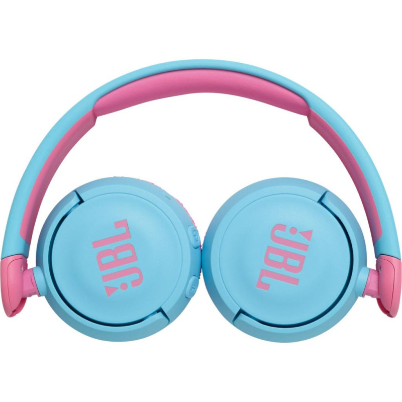 Навушники бездротові JBL JR 310BT, Blue/Pink, Bluetooth, мікрофон, акумулятор 400 mAh, дитячі (JBLJR310BTBLU)