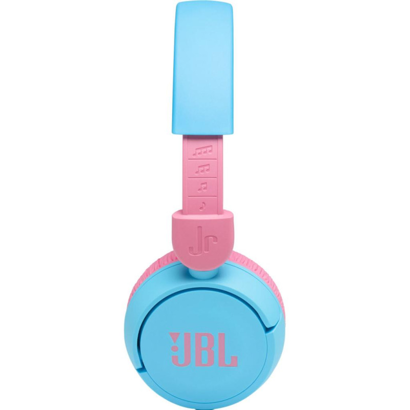 Навушники бездротові JBL JR 310BT, Blue/Pink, Bluetooth, мікрофон, акумулятор 400 mAh, дитячі (JBLJR310BTBLU)