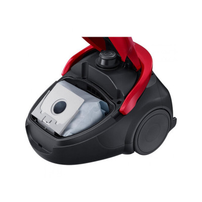 Пилосос Samsung VC07M25E0WR/UK Red 750W, мішковий, сухе прибирання, об'єм 2.5л, телескопічна трубка, насадки універсальна щітка, екодвигун