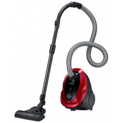 Пилосос Samsung VC07M25E0WR/UK Red 750W, мішковий, сухе прибирання, об'єм 2.5л, телескопічна трубка, насадки універсальна щітка, екодвигун