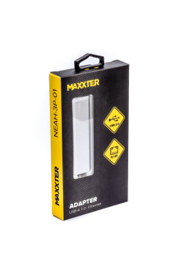 Адаптер Maxxter, Grey, USB 3.0-3*USB 3.0 (F)/RJ-45(F) Gigabit Etherne 1000 Mbps, метал (NEAH-3P-01)