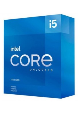 Процесор Intel Core i5 (LGA1200) i5-11600K, Box, 6x3.9 GHz (Turbo Boost 4.9 GHz), L3 12Mb, UHD Graphics 750 (1300 MHz), Rocket Lake, 14 nm, TDP 125W, розблокований множник, система охолодження в комплекті не йде (BX8070811600K)