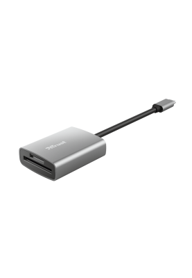 Картридер зовнішній Trust Dalyx USB Type-C, Grey, USB 3.2, для SD/microSD (24136)