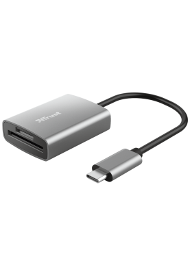 Картридер зовнішній Trust Dalyx USB Type-C, Grey, USB 3.2, для SD/microSD (24136)
