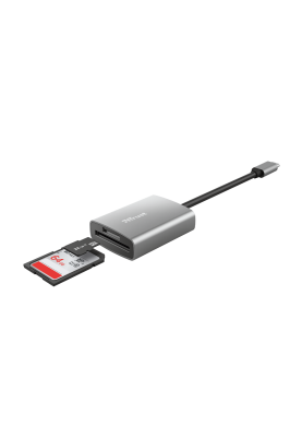 Картридер зовнішній Trust Dalyx USB Type-C, Grey, USB 3.2, для SD/microSD (24136)