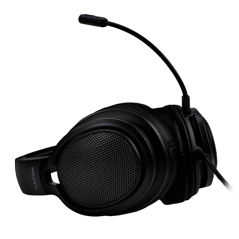 Навушники Hator Hellraizer, Black, 3.5 мм, мікрофон, динаміки 50 мм, 20 Ом, 92 дБ, 1 м + 1.2 м (HTA-812)
