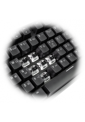 Клавіатура Hator Rockfall EVO, Black, USB, оптична (перемикачі Kailh Black), 104 кнопки, RGB підсвічування, металева пластина для міцності, 1.8 м (HTK-610)