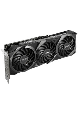 Відеокарта GeForce RTX 3060, MSI, VENTUS 3X OC (Limited Hash Rate), 12Gb GDDR6, 192-bit, HDMI/3xDP, 1807/15000 MHz, 8-pin (RTX 3060 VENTUS 3X 12G OC)