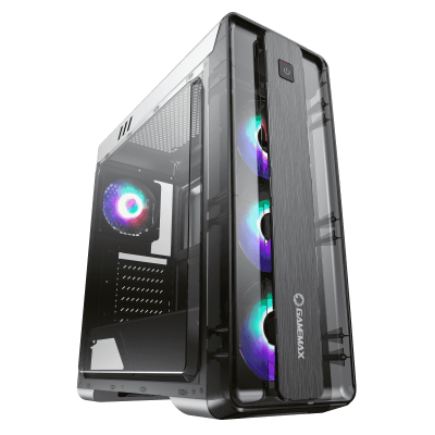Корпус GameMax MoonLight FRGB-White, без БЖ, Mid Tower, ATX / Micro ATX / Mini ITX, 1хUSB 3.0, 2хUSB 2.0, 4x120 мм FRGB LED, 440x205x470 мм, 0.5 мм, 3.9 кг