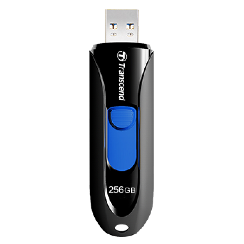 USB 3.0 Flash Drive 256Gb Transcend JetFlash 790, Black, не має ковпачка, оснащений висувним USB-роз'ємом (TS256GJF790K)