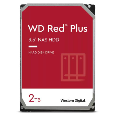 Жорсткий диск 3.5" 2Tb Western Digital Red Plus, SATA3, 128Mb, 5400 rpm (WD20EFZX)