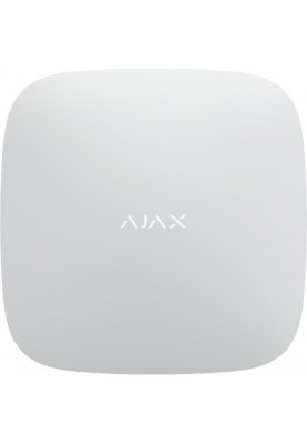 Централь Ajax Hub 2 Plus, White, 2xGSM/WiFi/Ethernet, з підтримкою датчиків з фотофіксацією, до 200 пристроїв, до 200 користувачів, віддалене налаштування, вбудований акумулятор (до 15 ч), 163х163х36 мм, 351 г