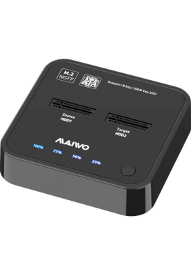 Док-станція 2.5"/3.5" Maiwo K3016SG1, Black, 2*SATA M.2 SSD Key B/B+M USB 3.1 Gen1 Type-C (K3016SG1)