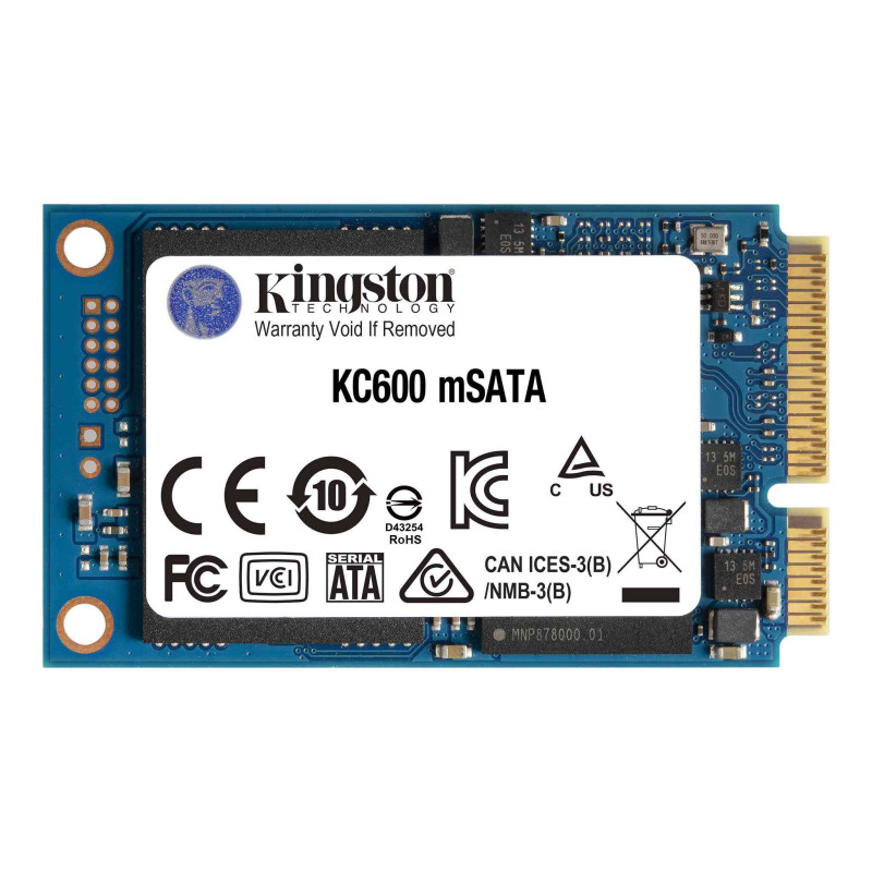 Твердотільний накопичувач mSATA 512Gb, Kingston KC600, 3D TLC, 550/520 MB/s (SKC600MS/512G)