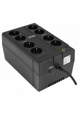 ДБЖ PowerCom CUB-850N Schuko Black, 850VA, 510W, USB, лінійно-інтерактивний, 4+4 розетка (Schuko)