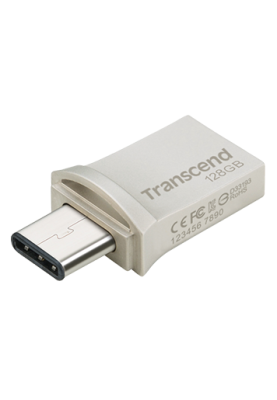 USB 3.1/Type-C Flash Drive 128Gb Transcend JetFlash 890, Black/Silver (TS128GJF890S)