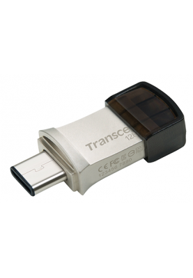 USB 3.1/Type-C Flash Drive 128Gb Transcend JetFlash 890, Black/Silver (TS128GJF890S)