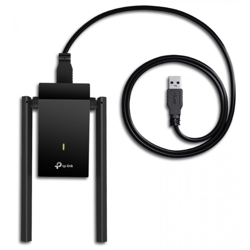 Мережний адаптер USB TP-LINK Archer T4U Plus, Black, 5GHz/2.4GHz, AC1300 (867/400 Мбіт/с), USB 3.0, високопотужні антени, MU-MIMO
