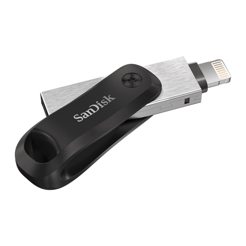 USB 3.0 / Lightning Flash Drive 64Gb, SanDisk iXpand Go, Silver/Gray (SDIX60N-064G-GN6NN)