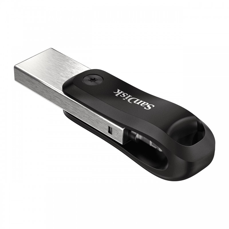 USB 3.0 / Lightning Flash Drive 64Gb, SanDisk iXpand Go, Silver/Gray (SDIX60N-064G-GN6NN)