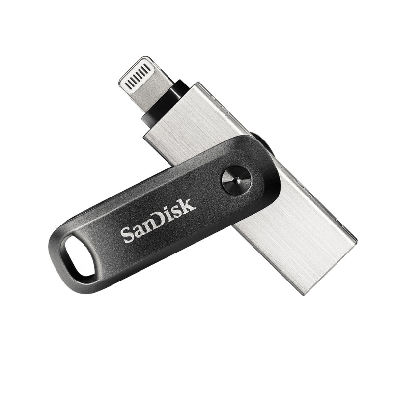 Флеш накопичувач USB 64Gb SanDisk iXpand Go, Black/Silver, Lightning / USB 3.0 (SDIX60N-064G-GN6NN)