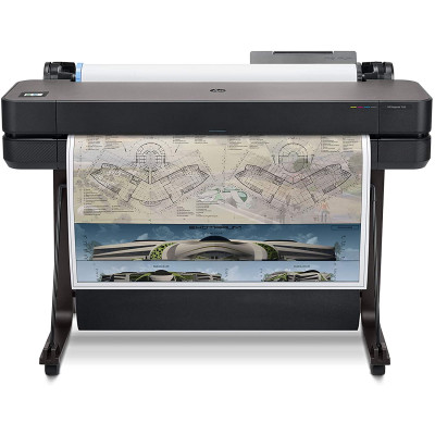Принтер струменевий кольоровий A0 HP DesignJet T630 36", Black, WiFi, 1200x2400 dpi, до 30 сек/стр (формат A1), рулони 279 - 914 мм, USB / Lan, картриджі 712 (5HB11A)