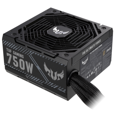 Блок живлення 750 Вт, Asus TUF Gaming, Black, 80+ Bronze, Active PFC, 135 мм, 4xMolex / 8xSATA / 4x6+2-pin / 2x4+4-pin / 1x20+4-pin, захист OPP/OVP/UVP/SCP/OCP/OTP (TUF-GAMING-750B)