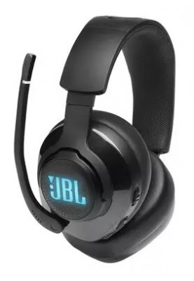 Навушники JBL Quantum 400, Black, Mini jack, USB, мікрофон, динаміки 50 мм, технологія "QuantumSOUND Signature" і "QuantumSURROUND", амбушури з ефектом пам'яті, 1.2 м (JBLQUANTUM400BLK)