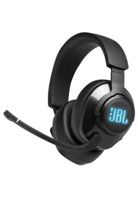 Навушники JBL Quantum 400, Black, Mini jack, USB, мікрофон, динаміки 50 мм, технологія "QuantumSOUND Signature" і "QuantumSURROUND", амбушури з ефектом пам'яті, 1.2 м (JBLQUANTUM400BLK)